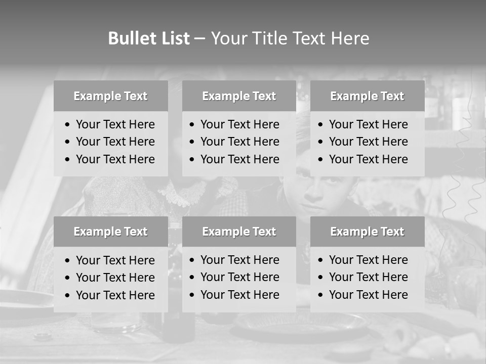 Brother And Sister In Black And White Shot PowerPoint Template