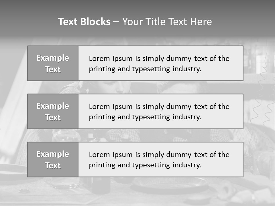 Brother And Sister In Black And White Shot PowerPoint Template