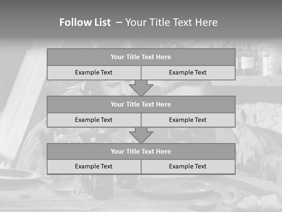 Brother And Sister In Black And White Shot PowerPoint Template