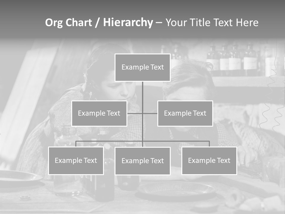 Brother And Sister In Black And White Shot PowerPoint Template