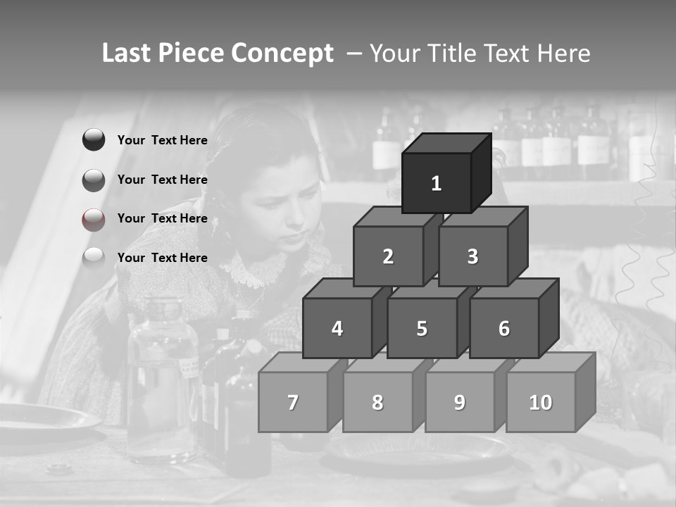 Brother And Sister In Black And White Shot PowerPoint Template