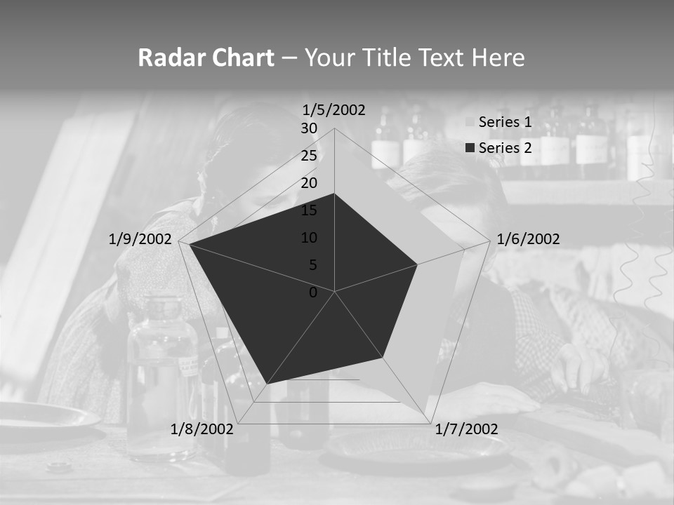 Brother And Sister In Black And White Shot PowerPoint Template