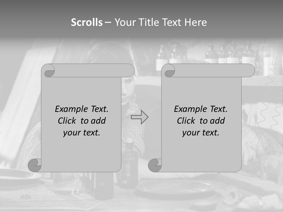 Brother And Sister In Black And White Shot PowerPoint Template