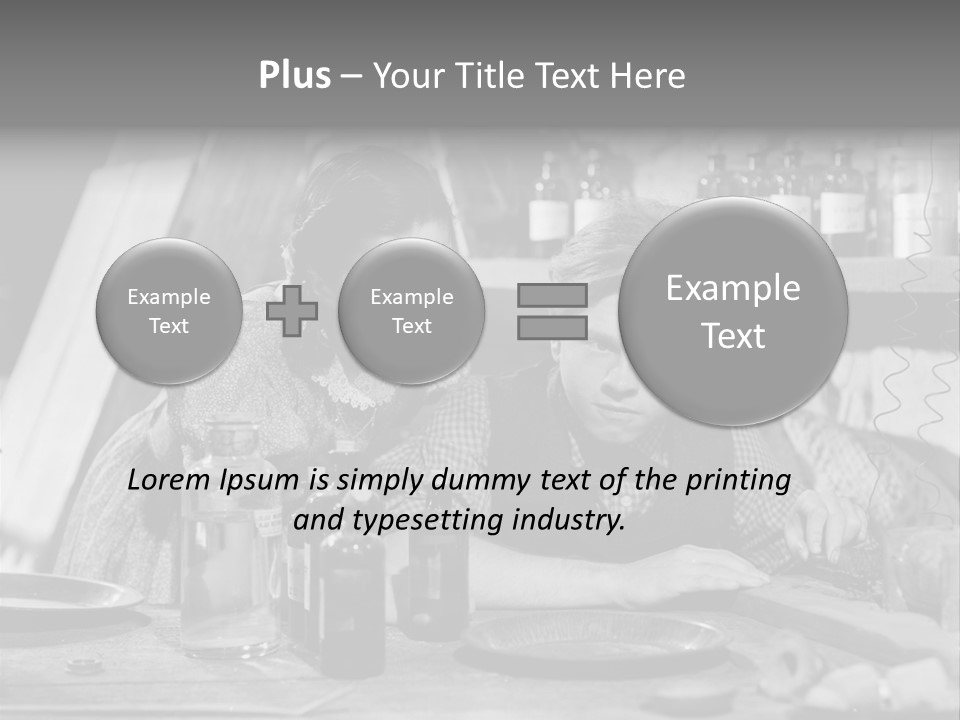 Brother And Sister In Black And White Shot PowerPoint Template