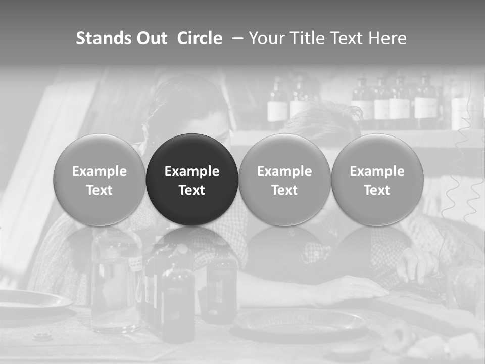 Brother And Sister In Black And White Shot PowerPoint Template