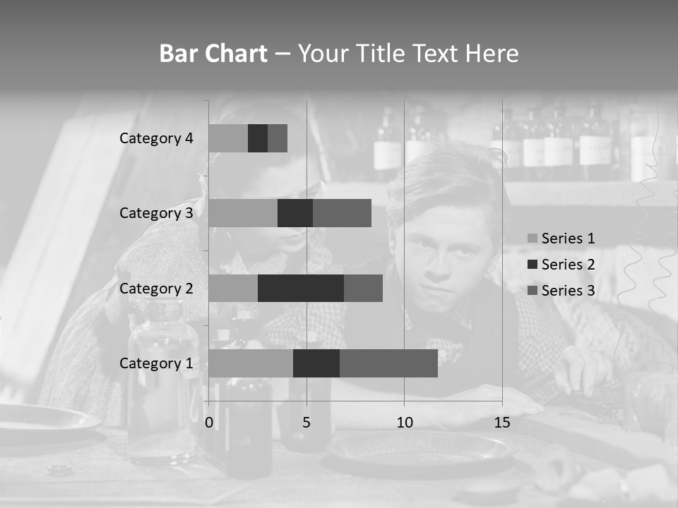 Brother And Sister In Black And White Shot PowerPoint Template