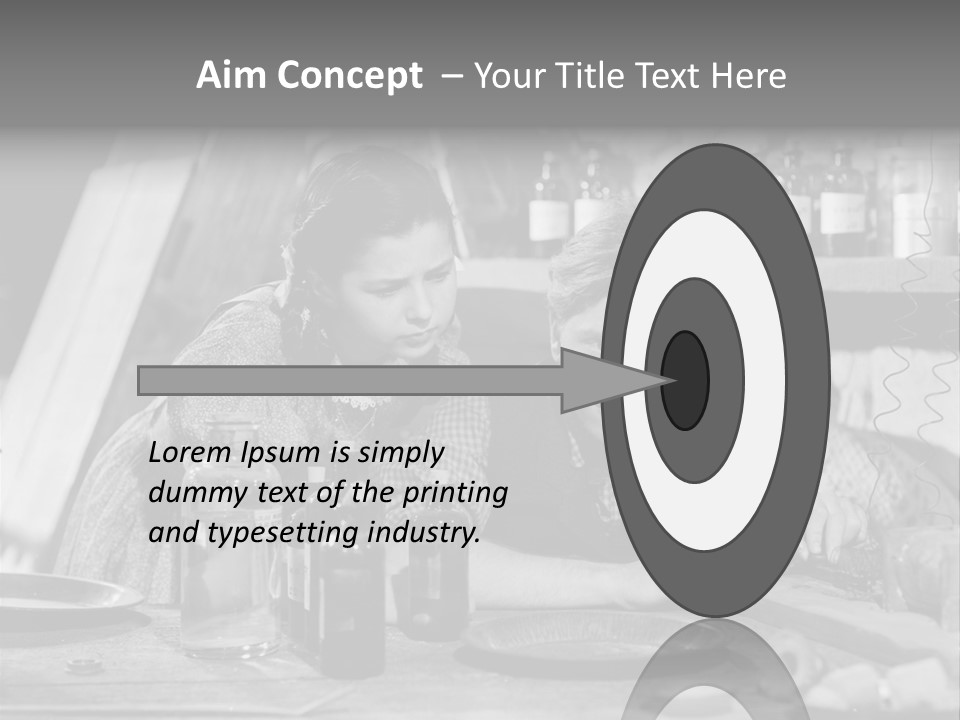 Brother And Sister In Black And White Shot PowerPoint Template