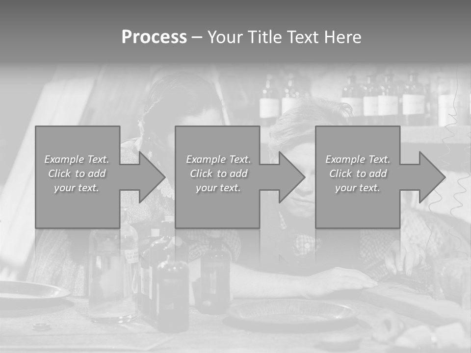 Brother And Sister In Black And White Shot PowerPoint Template