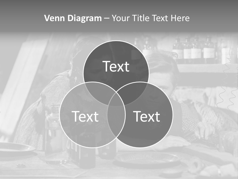 Brother And Sister In Black And White Shot PowerPoint Template