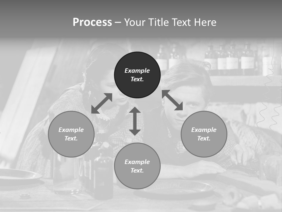 Brother And Sister In Black And White Shot PowerPoint Template