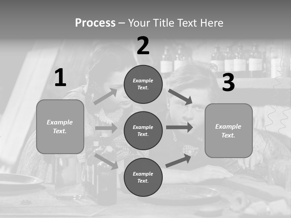 Brother And Sister In Black And White Shot PowerPoint Template