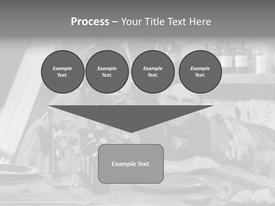 Brother And Sister In Black And White Shot PowerPoint Template