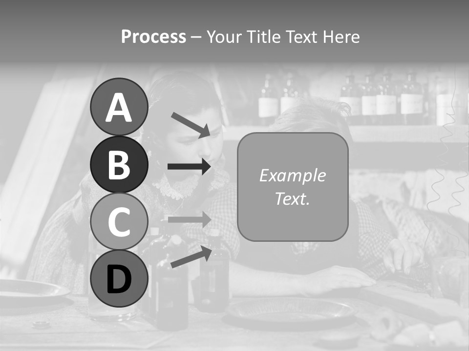 Brother And Sister In Black And White Shot PowerPoint Template