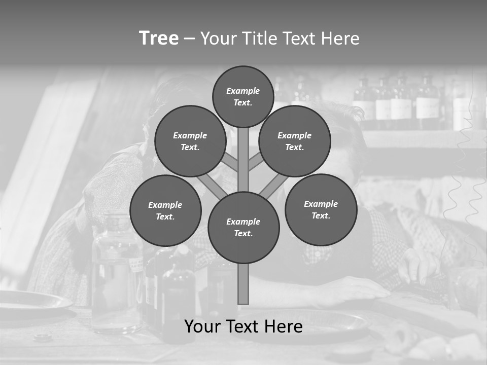 Brother And Sister In Black And White Shot PowerPoint Template