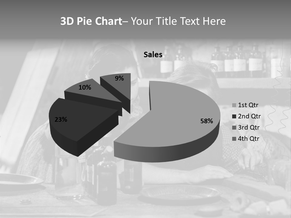 Brother And Sister In Black And White Shot PowerPoint Template