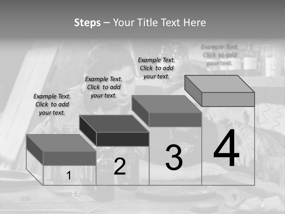 Brother And Sister In Black And White Shot PowerPoint Template