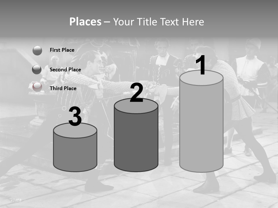 Musketeers Black And White Shot PowerPoint Template