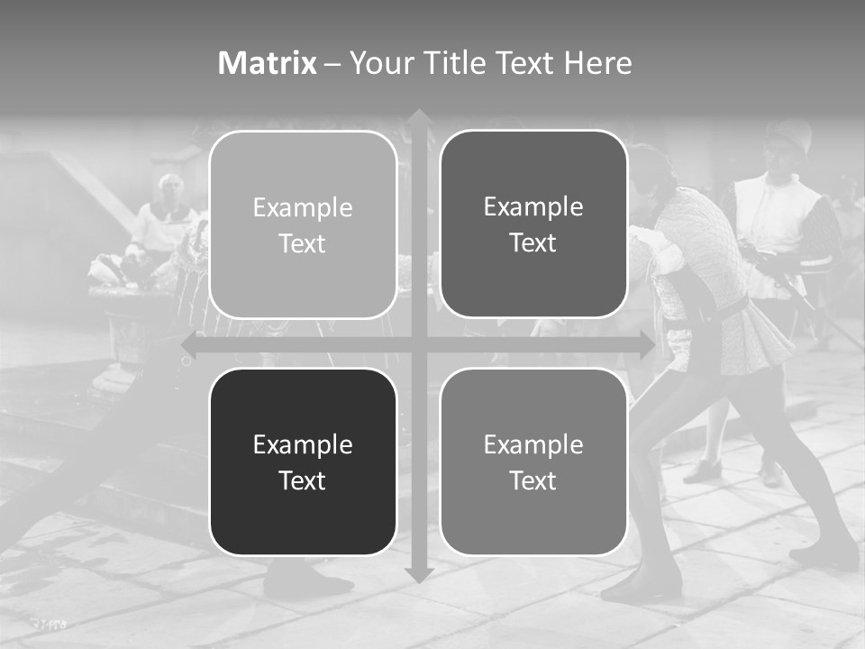 Musketeers Black And White Shot PowerPoint Template