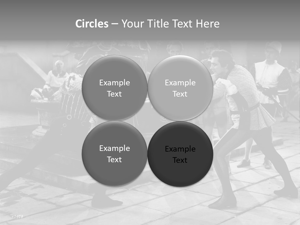Musketeers Black And White Shot PowerPoint Template
