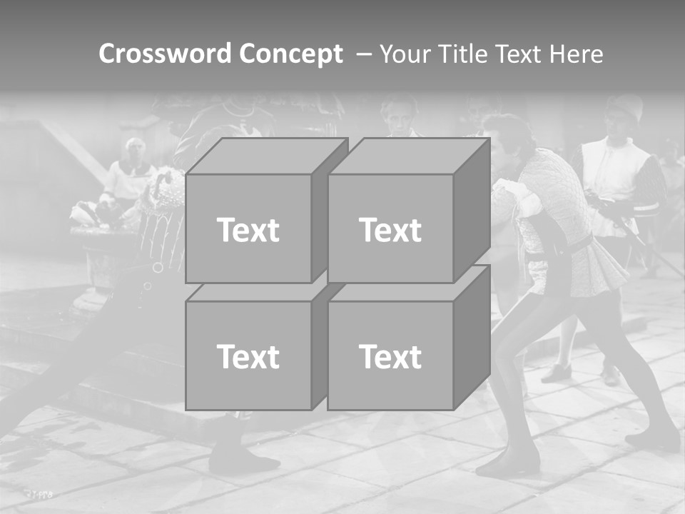 Musketeers Black And White Shot PowerPoint Template