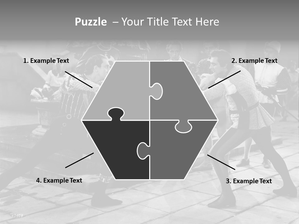 Musketeers Black And White Shot PowerPoint Template