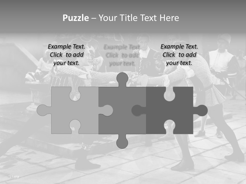 Musketeers Black And White Shot PowerPoint Template