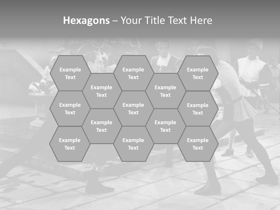 Musketeers Black And White Shot PowerPoint Template