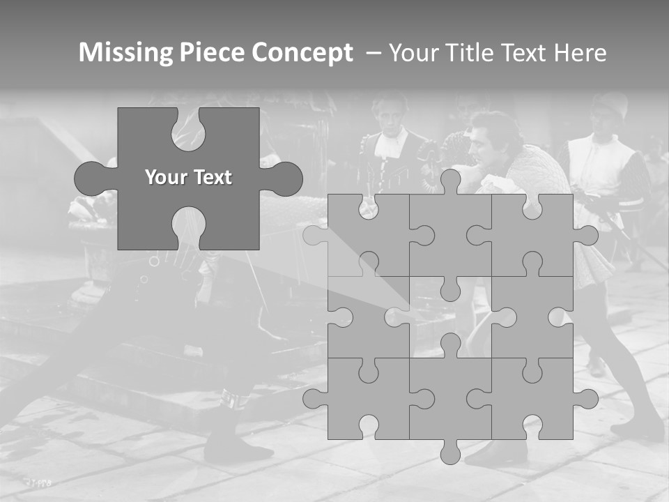Musketeers Black And White Shot PowerPoint Template