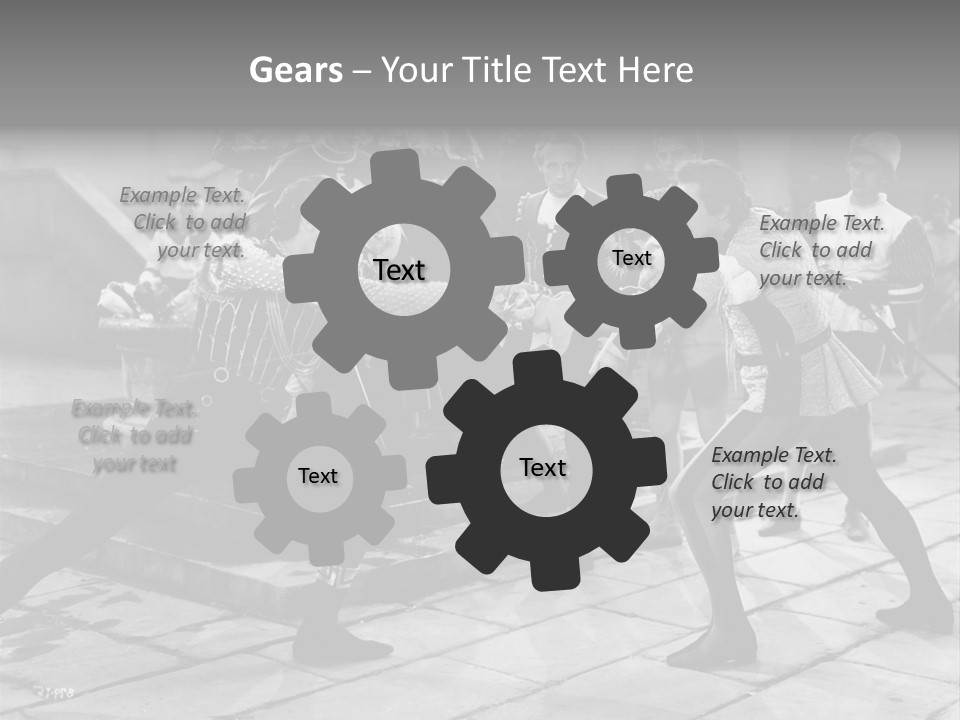 Musketeers Black And White Shot PowerPoint Template
