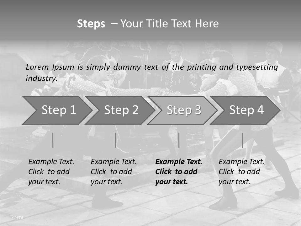 Musketeers Black And White Shot PowerPoint Template