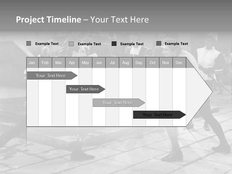 Musketeers Black And White Shot PowerPoint Template
