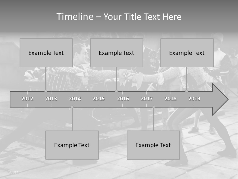 Musketeers Black And White Shot PowerPoint Template