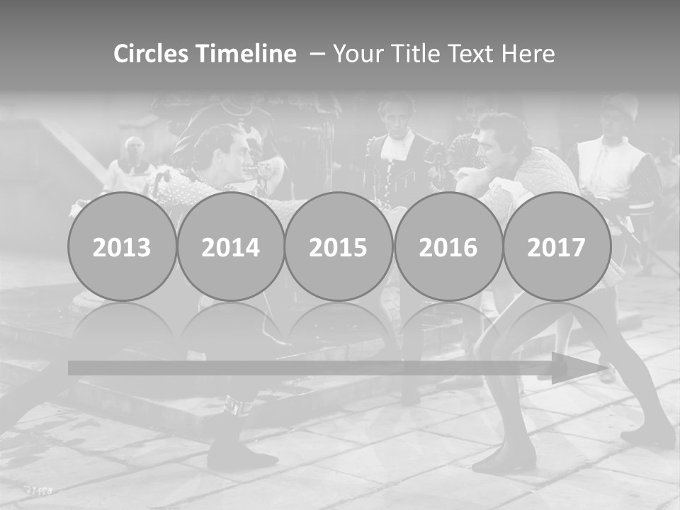 Musketeers Black And White Shot PowerPoint Template