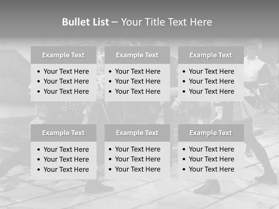 Musketeers Black And White Shot PowerPoint Template