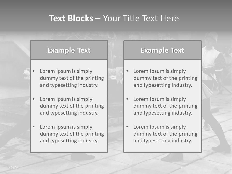 Musketeers Black And White Shot PowerPoint Template