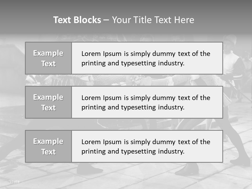 Musketeers Black And White Shot PowerPoint Template