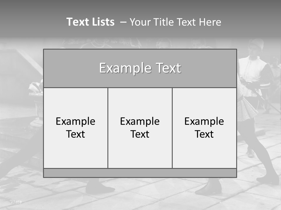 Musketeers Black And White Shot PowerPoint Template