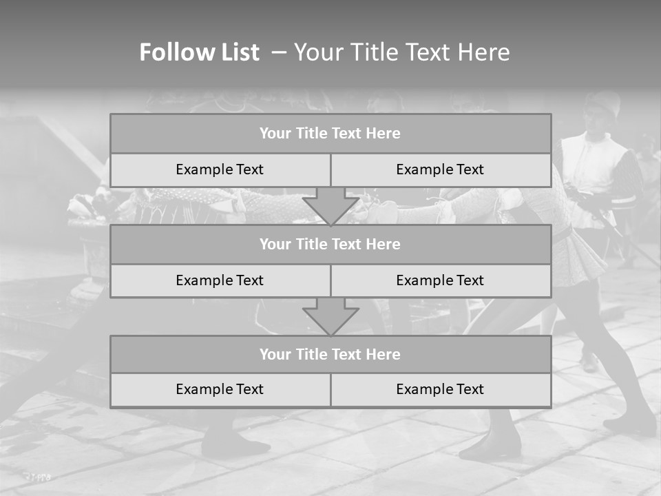 Musketeers Black And White Shot PowerPoint Template