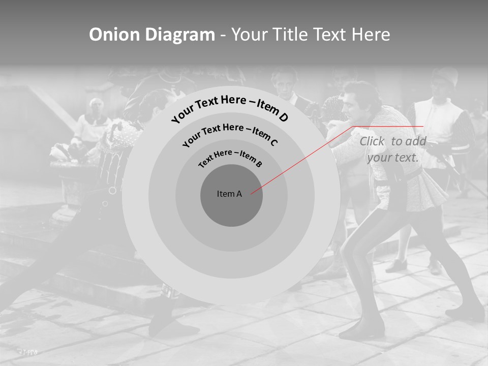 Musketeers Black And White Shot PowerPoint Template