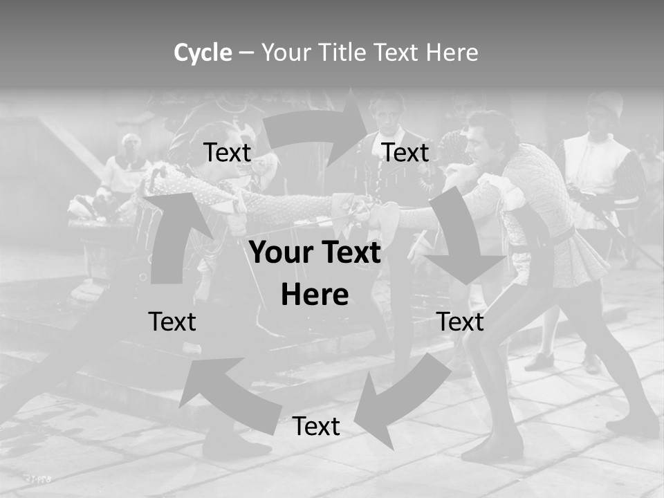 Musketeers Black And White Shot PowerPoint Template