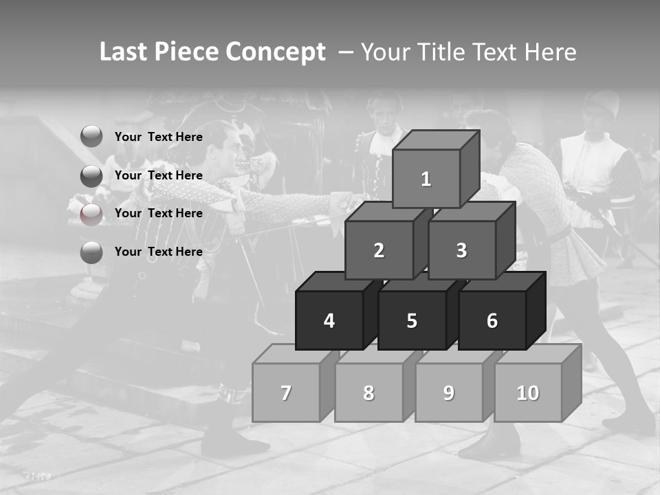 Musketeers Black And White Shot PowerPoint Template