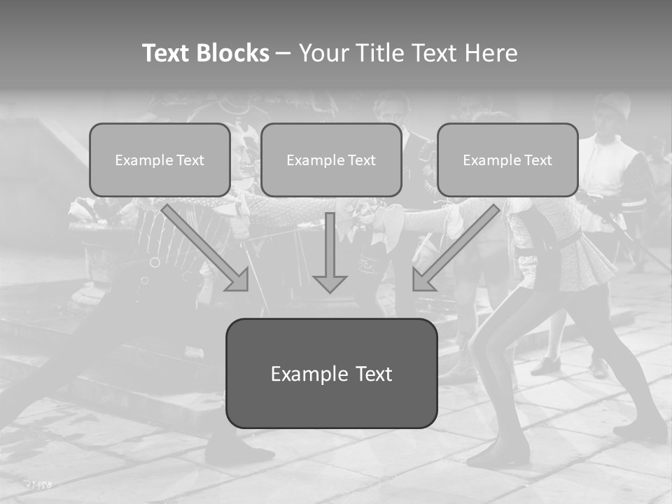 Musketeers Black And White Shot PowerPoint Template