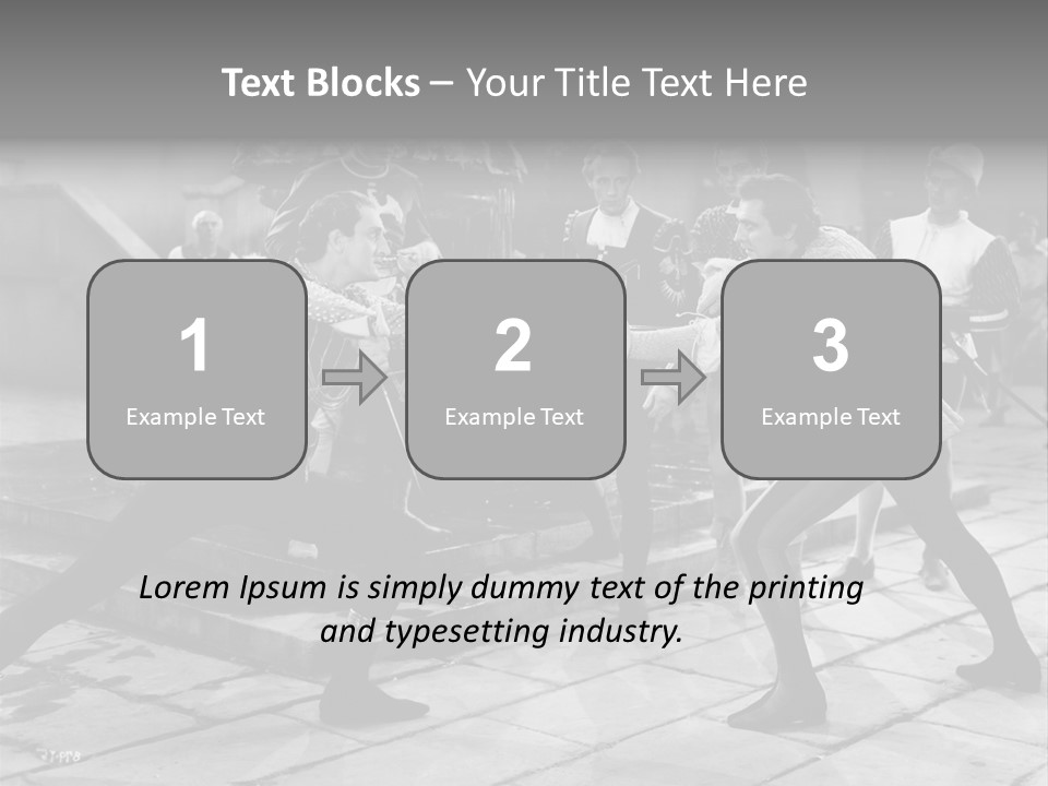 Musketeers Black And White Shot PowerPoint Template