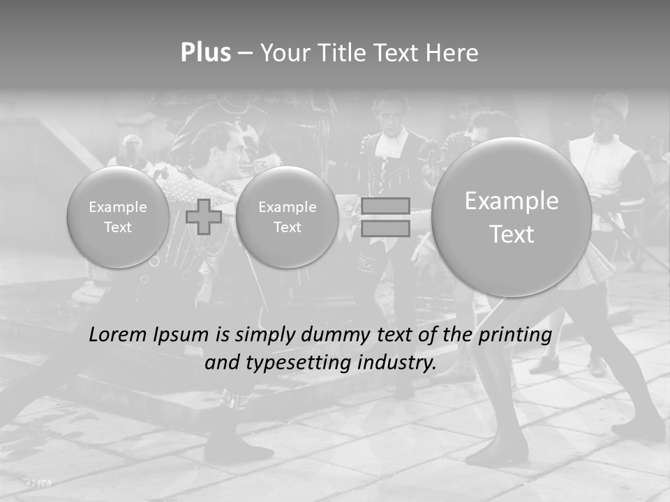 Musketeers Black And White Shot PowerPoint Template