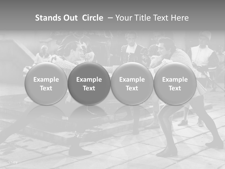 Musketeers Black And White Shot PowerPoint Template