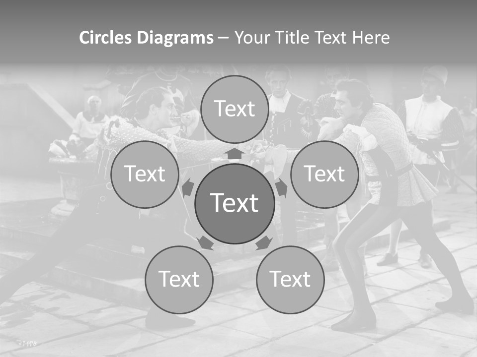 Musketeers Black And White Shot PowerPoint Template