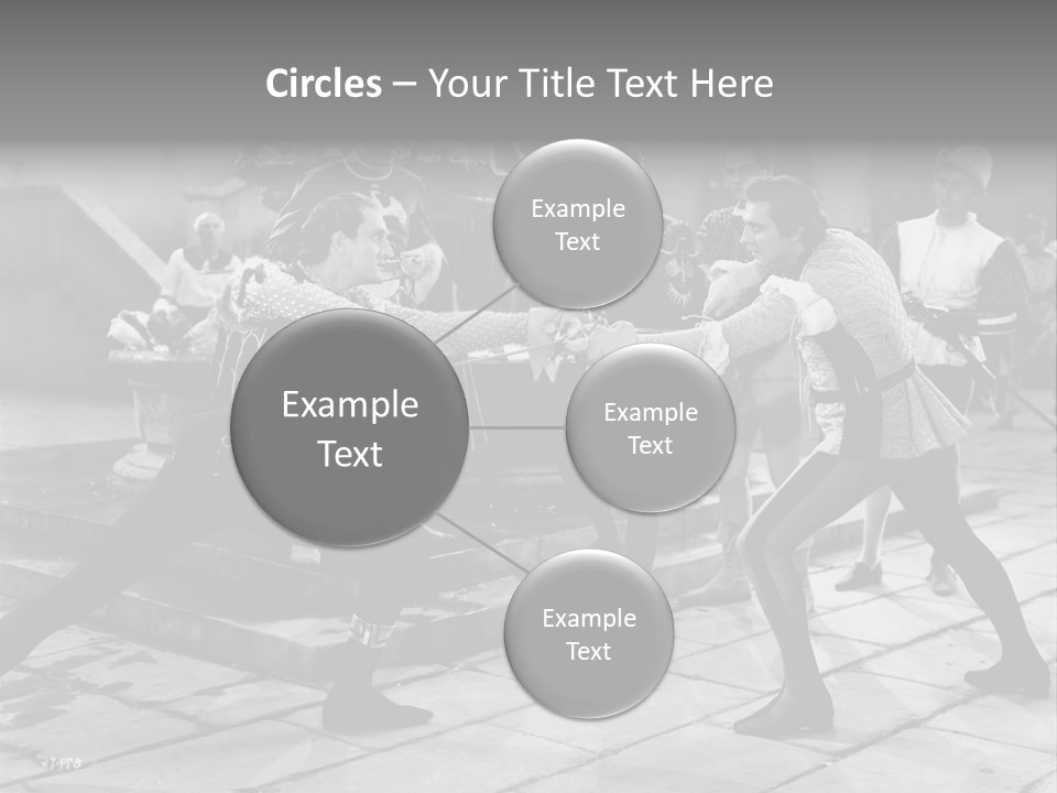 Musketeers Black And White Shot PowerPoint Template