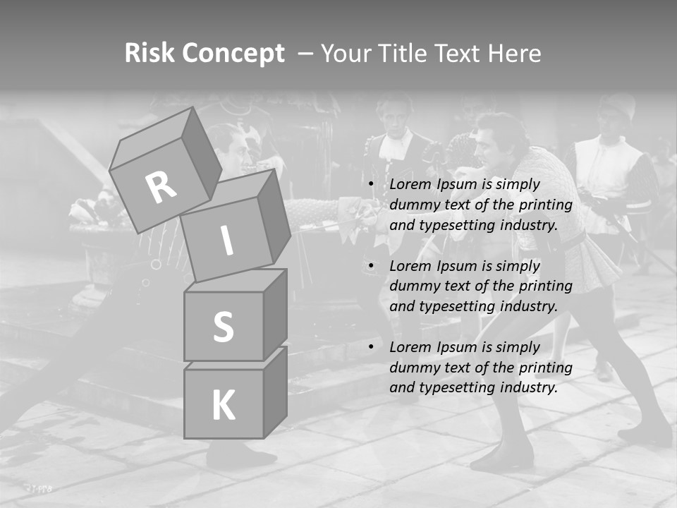 Musketeers Black And White Shot PowerPoint Template