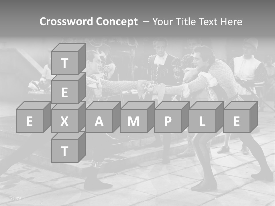 Musketeers Black And White Shot PowerPoint Template