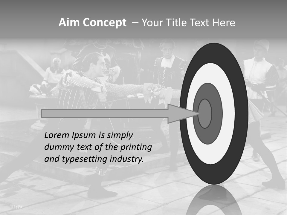 Musketeers Black And White Shot PowerPoint Template